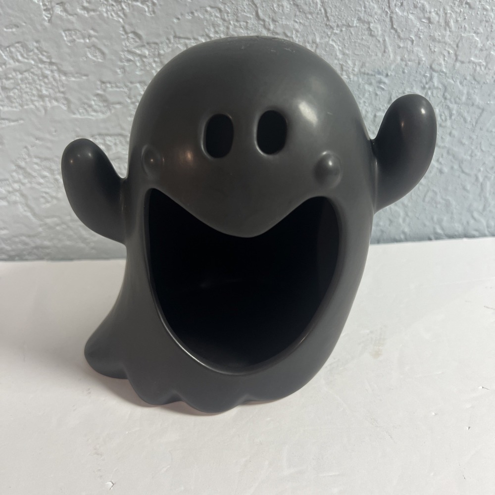 Cute Halloween Wide‎ Mouth Ghost Ceramic Candy Bowl Dish